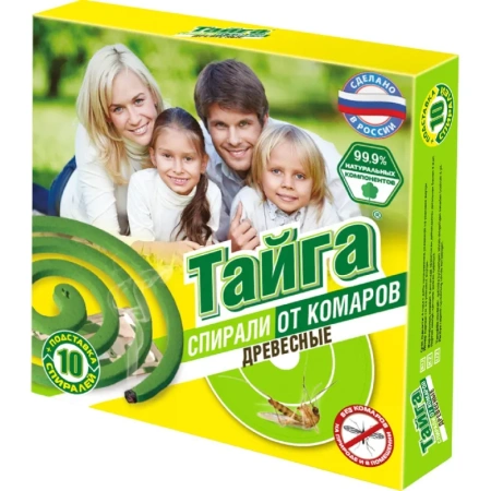 Спираль от комаров Тайга (10 штук в упаковке)
