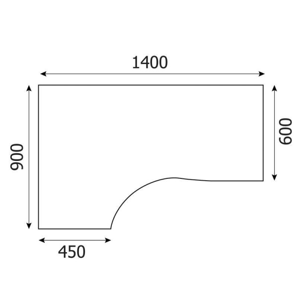 Стол эргономичный Simple SET140-1L левый (легно темный, 1400x900x760 мм)