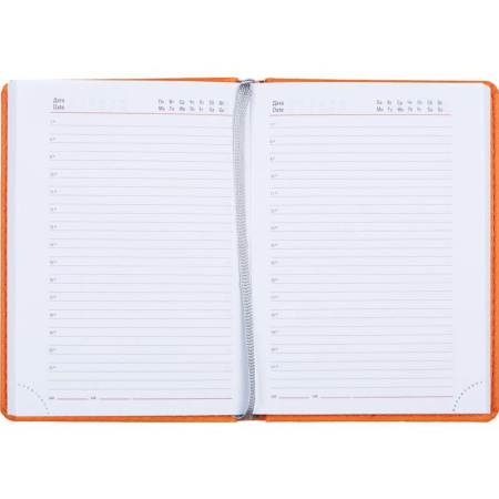 Ежедневник недатированный Attache Сиам искусственная кожа А6 176 листов оранжевый (110x155 мм)