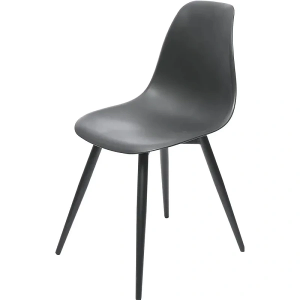 Стул обеденный Комус Eames Plast чёрный (пластик, металл)