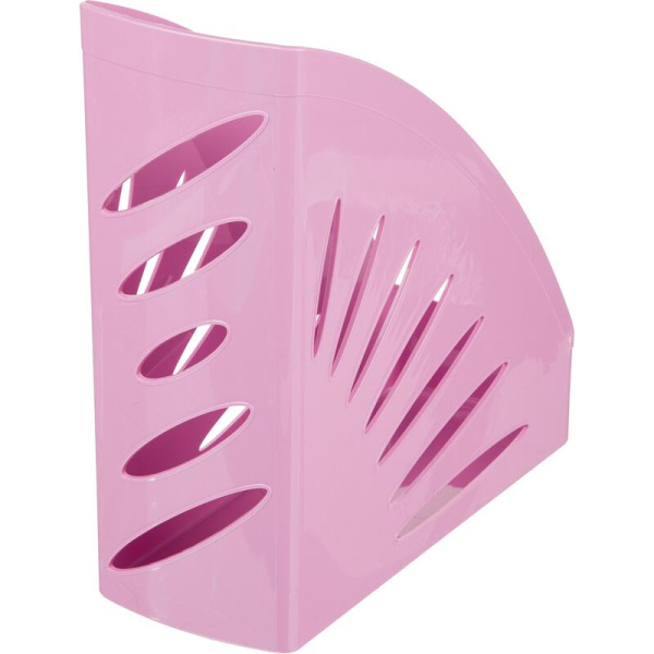 Лоток вертикальный для бумаг 110 мм Attache Акварель пластиковый розовый