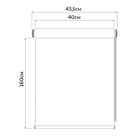 Рулонная штора Апилера полиэстер серая (40х158.3 см)