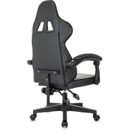 Кресло игровое Easy Game EG-907 чёрное/серое (экокожа, пластик)