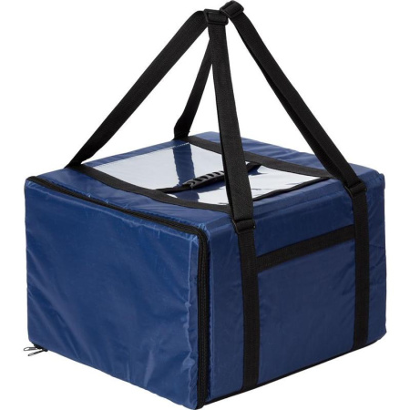 Термосумка для пиццы нейлон синяя 45x45x30 см