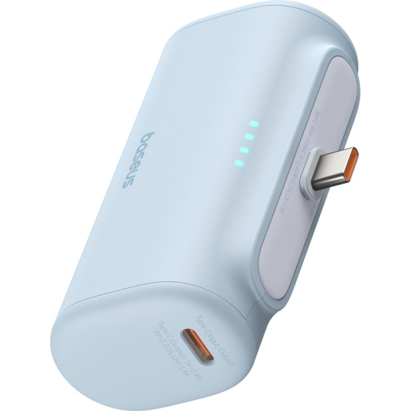 Внешний аккумулятор (power bank) Baseus Compact 5000 мАч голубой  (BAS-P1006830631300)