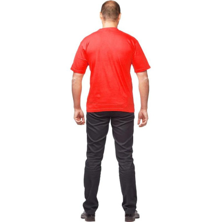Футболка красная короткий рукав 100% хлопок ХХХХL (64-66)