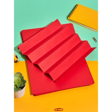 Бумага цветная для печати Комус Color красная интенсив (А4, 80 г/кв.м, 100 листов)