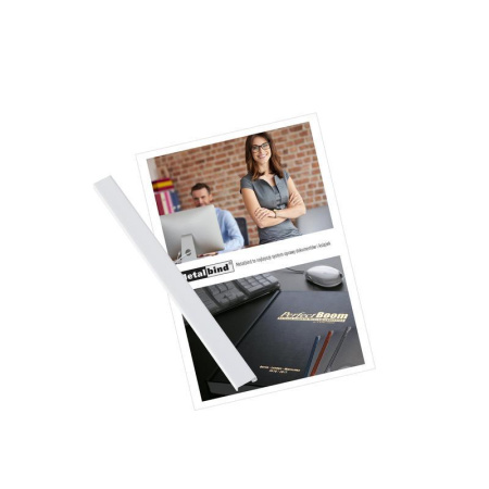 Каналы для переплета металлические Opus 20 мм белые (25 штук в упаковке)