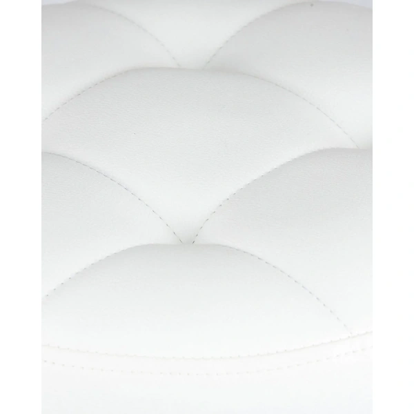 Табурет барный Dobrin Bruno белый/хромированный (искусственная  кожа/металл)