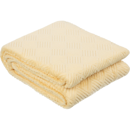 Плед Luscan микрофибра 150х200 см бежевый фактурный