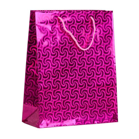 Пакет подарочный бумажный Голография (32x26х10 см)
