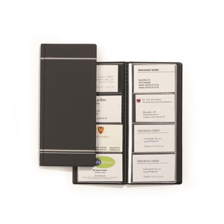 Визитница настольная Durable Visifix искусственная кожа на 96 визиток антрацитовая