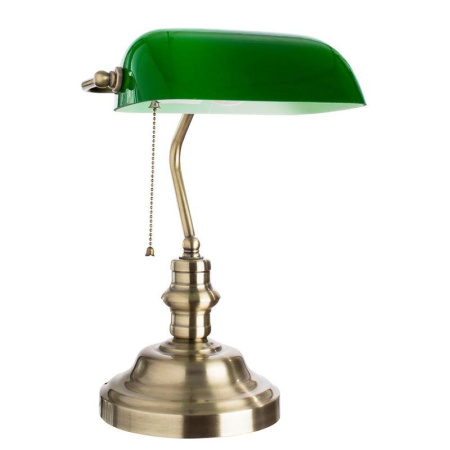 Светильник настольный Arte Lamp Banker A2492LT-1AB зеленый Светильник настольный Arte Lamp Banker A2492LT-1AB зеленый