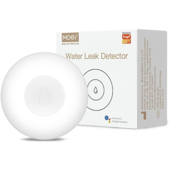 Датчик протечки воды MOES ZigBee Water Leakage Detector белый  (ZSS-QY-WL-C)