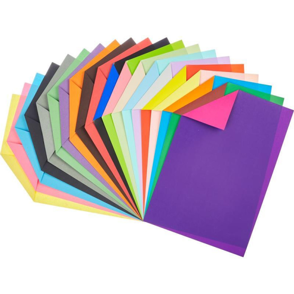 Набор цветной бумаги и картона Альт (А4, 30 листов, 50 цветов, офсетная)