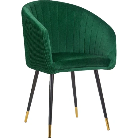 Кресло обеденное Dobrin Mary зелёный (велюр, металл)