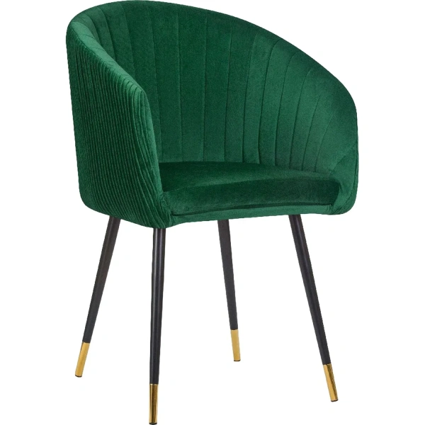 Кресло обеденное Dobrin Mary зелёный (велюр, металл)