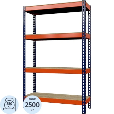 Стеллаж металлический ГТС Профи 4 полки 1540x770х2000 мм