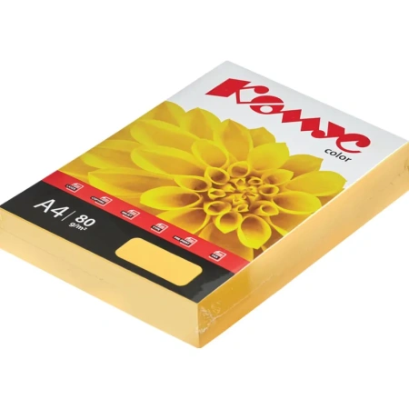 Бумага цветная для печати Комус Color мандарин интенсив (А4, 80 г/кв.м,  500 листов)