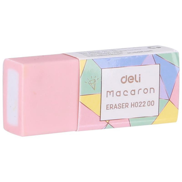 Ластик Deli Macaron ПВХ прямоугольный 50x20x10 мм