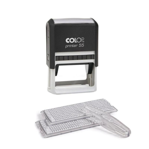 Штамп самонаборный Colop Printer 55-Set-F пластиковый 10/8 строк
