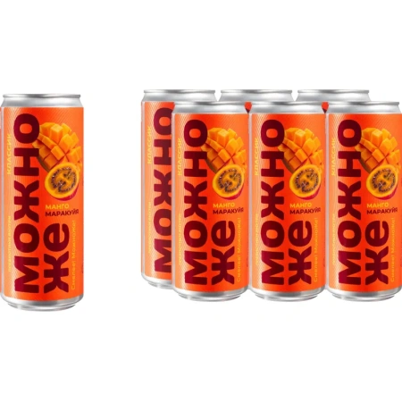 Лимонад газированный Можно Же манго-маракуйя 0.33 л
