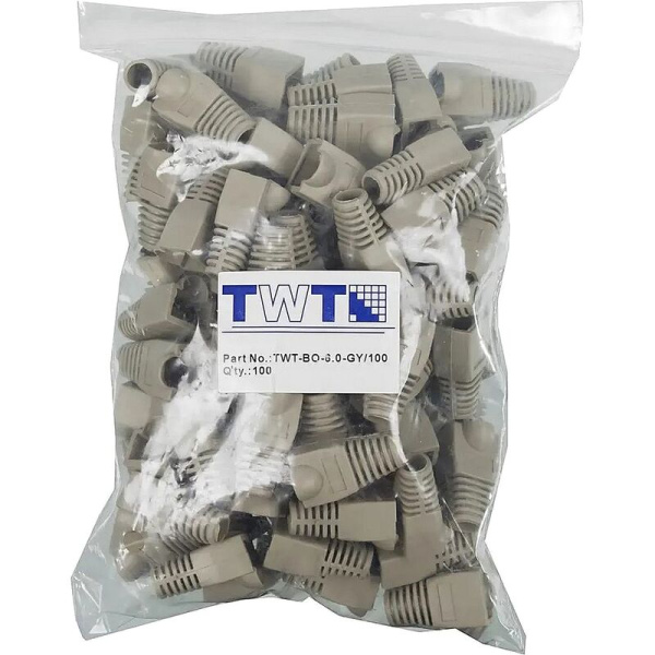 Колпачок TWT TWT-BO-6.0-GY/100 RJ-45 белый 100 штук в упаковке