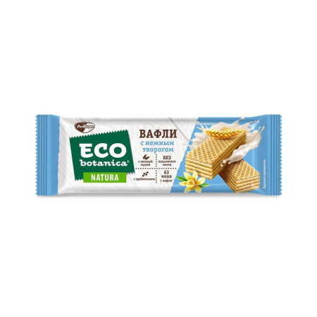 Вафли Eco-botanica со вкусом нежного творога 24 штуки по 25 г