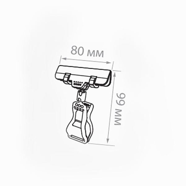 Ценникодержатель на прищепке с широким зажимом прозрачный (10 штук в упаковке)
