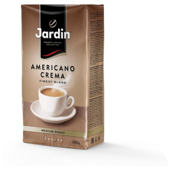 Кофе молотый Jardin Americano Crema 250 г (вакуумный пакет)