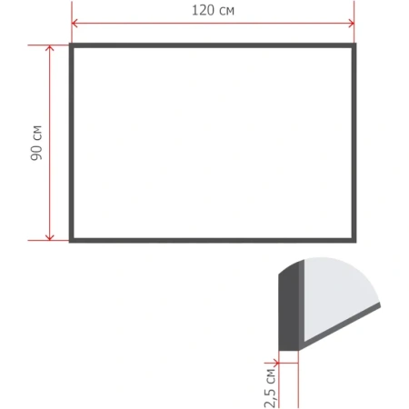 Доска пробковая 90х120 см Комус Premium