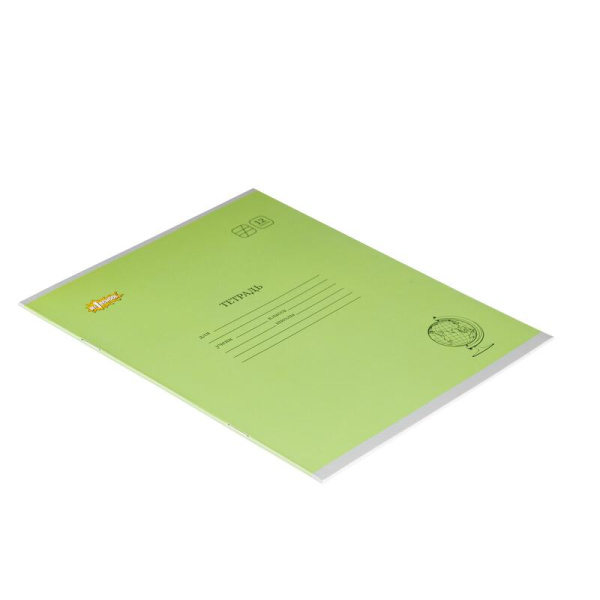 Тетрадь школьная зеленая Комус Класс ColorPics А5 12 листов в косую  линейку (10 штук в упаковке)