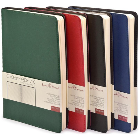 Ежедневник недатированный Bruno Visconti Milano искусственная кожа A5 172 листа зеленый (132х211 мм)