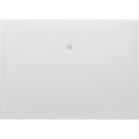 Папка конверт с кнопкой КНК 180 бесцв. прз. 10шт/уп