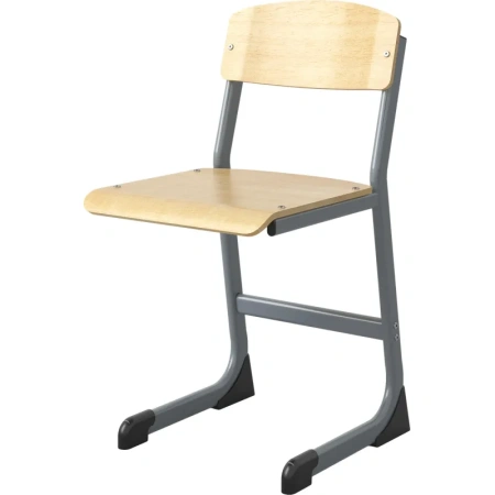 Стул ученический Комус Мебель натуральный/серый рост 6
