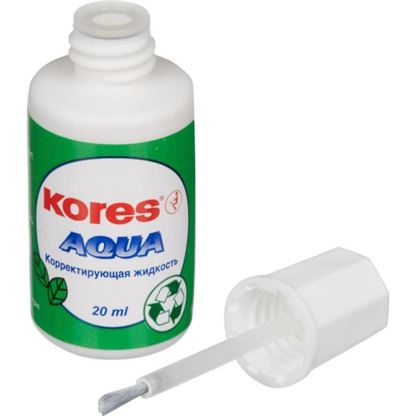 Корректирующая жидкость (штрих) Kores Aqua на водной основе 20 мл