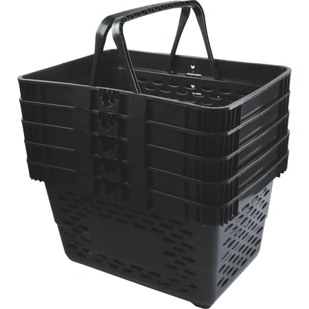 Корзина покупательская пластик чёрная