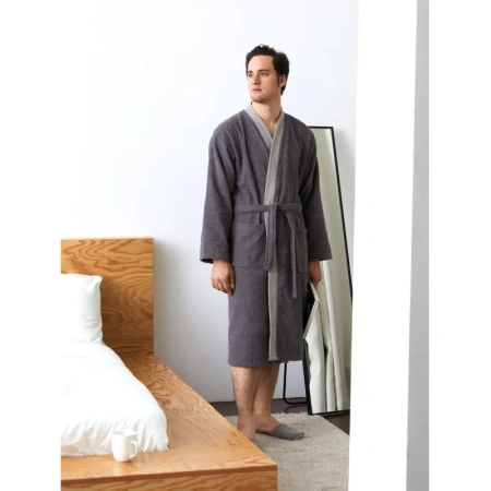 Халат махровый Комус Delray 54 (XXL) антрацит