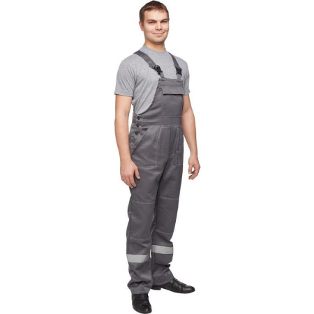 Костюм рабочий летний мужской л22-КПК с СОП темно-серый/светло-серый (размер 48-50, рост 158-164)
