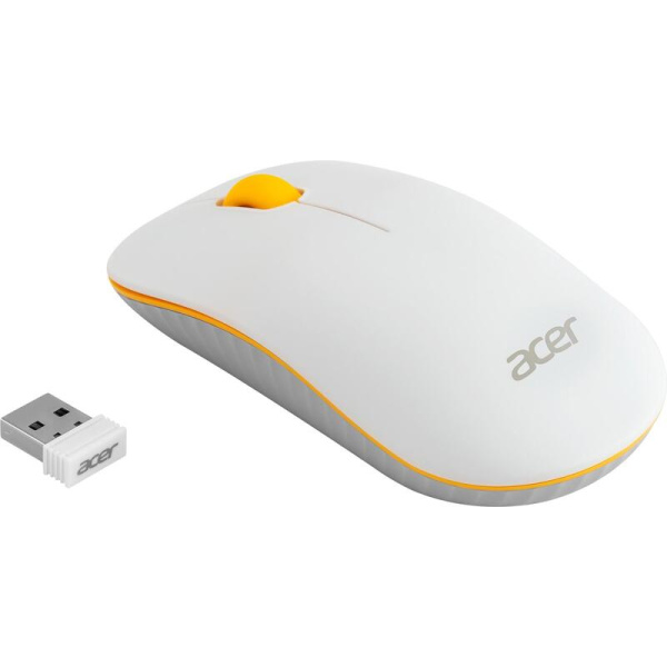 Мышь беспроводная Acer OMR200 белая/желтая (ZL.MCEEE.020)