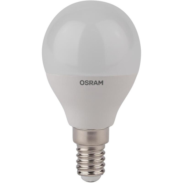 Лампа светодиодная Osram 5.5 Вт Е14 (Р, 4000 К, 470 Лм, 220 В,  4058075056923)