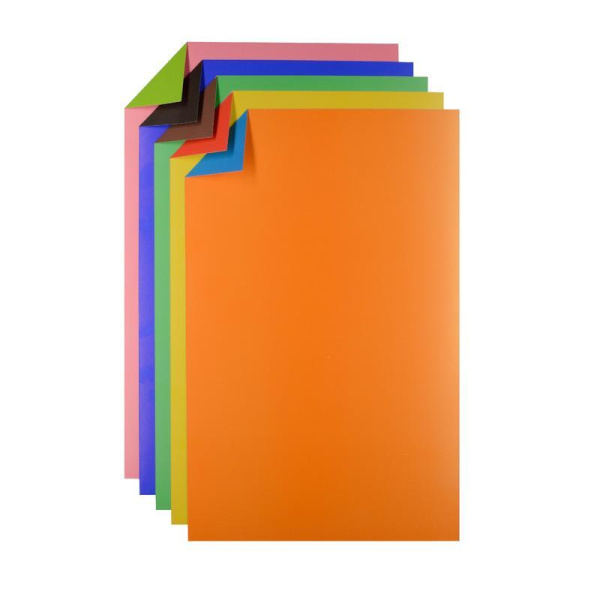Картон цветной двусторонний А4 (5 листов, 10 цветов)