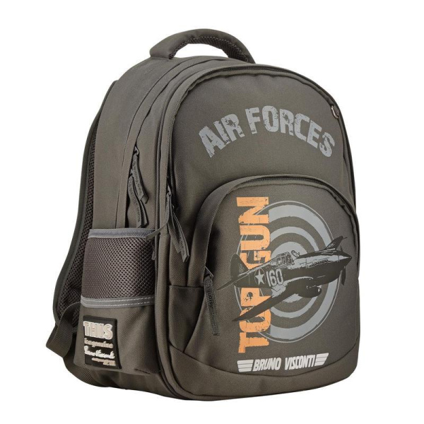 Рюкзак школьный Милитари Top Gun темно-серый