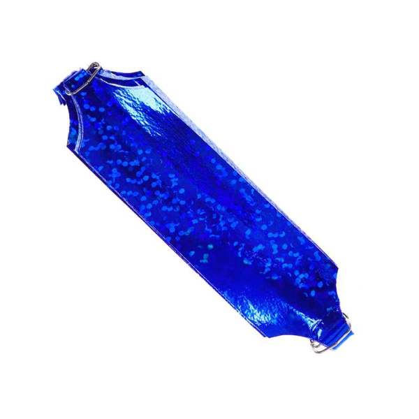 Бант декоративный Шар с голографией 3 см x 12 см синий (50 штук в  упаковке)