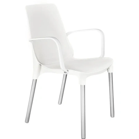Стул обеденный Sheffilton SHT-S76 белый/хром лак (пластик)