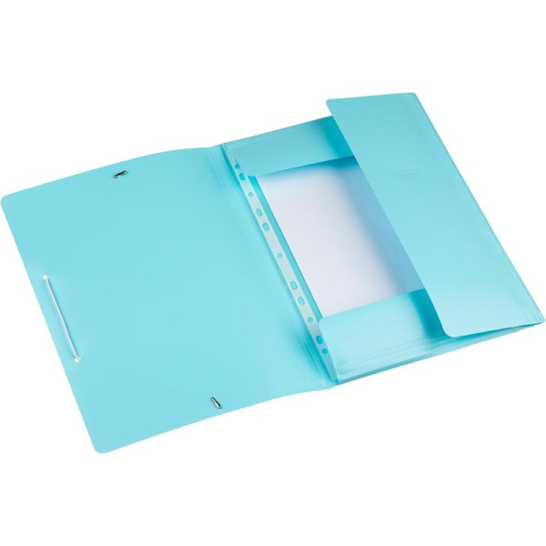 Папка на резинках Attache Акварель А4 20 мм пластиковая до 150 листов  голубая (толщина обложки 0.35 мм)