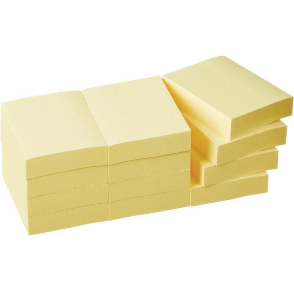 Стикеры Post-it 38x51 мм желтые пастельные 12 блоков по 100 листов