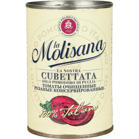 Томаты La Molisana Cubettata очищенные резаные 400 г