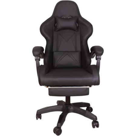 Кресло игровое Gramber А01 черное (экокожа, пластик)