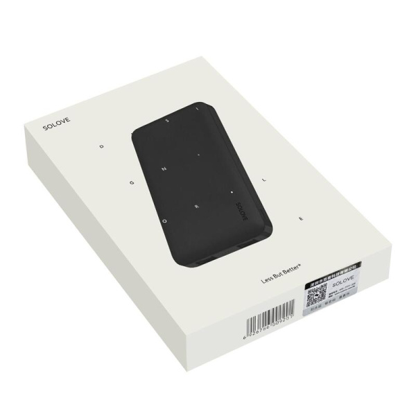 Внешний аккумулятор (power bank) Solove 001M+ (10000 мАч, черный, 001M+  Black RUS)